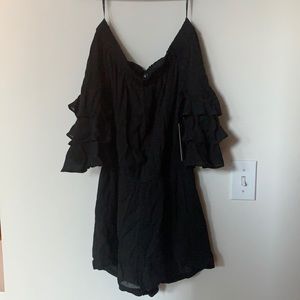 Black off the shoulder romper